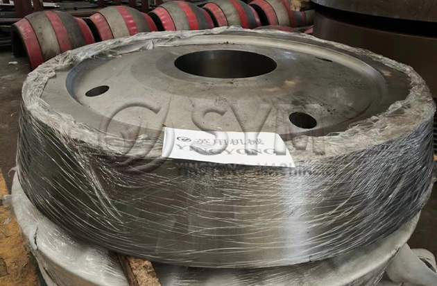 Structure rouleau de poussée hydraulique four rotatif